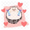 Hedgehog With Sock  Icon