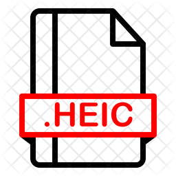 Heic File Icon - Download in Line Style