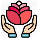 Heilende Hand Entspannung Massage Symbol