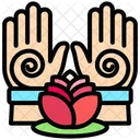 Heilende Hand Entspannung Massage Symbol