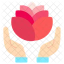 Heilende Hand Entspannung Massage Symbol