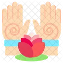 Heilende Hand Entspannung Massage Symbol