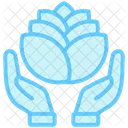 Heilende Hand Entspannung Massage Symbol