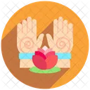 Heilende Hand Entspannung Massage Symbol