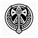 Heiliger Hammer Artefakt Stammes Symbol