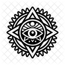 Heiliges Auge Vorsehung Stammes Symbol