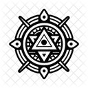 Heiliges Symbol Heiliges Zeichen Stammes Symbol