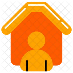 Quarantäne zu Hause  Symbol