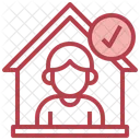 Quarantäne zu Hause  Symbol