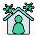 Quarantäne zu Hause  Symbol