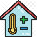 Temperatur zu Hause  Symbol