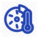 Temperatur Bremsscheibe Einfach Symbol