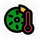 Temperatur Bremsscheibe Einfach Symbol