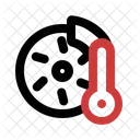 Temperatur Bremsscheibe Einfach Symbol