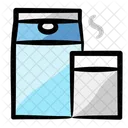Heisse Milch Milchkarton Heiss Symbol
