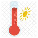 Heisses Wetter Sommersaison Temperatur Symbol