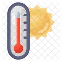 Heisses Wetter Sommersaison Hohe Temperaturen Symbol