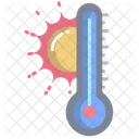 Heisse Temperatur Temperatur Thermometer Symbol