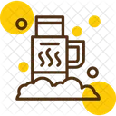 Heiße Thermoskanne  Symbol