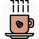 Tasse Kaffee Rauch Symbol