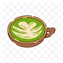 Heißer Matcha Latte  Symbol