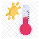 Heisses Wetter Sommersaison Sonniges Wetter Icon