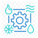 HLK System Klimaanlage Wohnkomfort Symbol