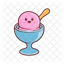 Helado Kawaii Postre Icon