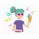 Helado Cucurucho De Helado Dulce Icon