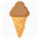 Helado Cono Chocolate Icono