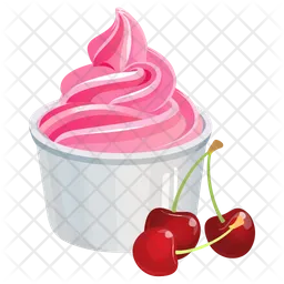 Helado de cereza  Icono