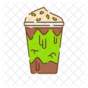 Helado de chocolate matcha  Icono