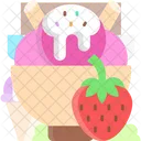 Helado de fresa  Icon