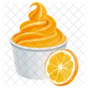 Helado de naranja  Icono