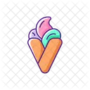 Gofre Helado Cono Icono