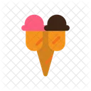 Helado de doble cono  Icono