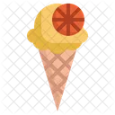 Helado de naranja  Icono