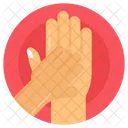 Hilfe Helfende Hand Hand Halten Symbol