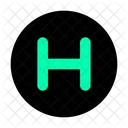 Helicopter Heliport Letter H Icon