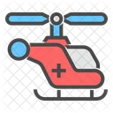Helicopter Air Transport Emergency Icon