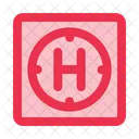 Heliport Letter H Helicopter Icon