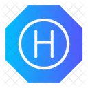 Heliport Helicopter Letter H Icon