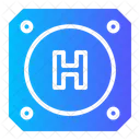 Heliport Letter H Transportation Icon