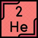Helium Periodic Table Chemistry Icon