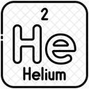 Helium Chemistry Periodic Table Icon