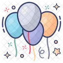 Balloons Decorative Balloons Bunch Of Balloons Icon