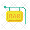 Barschild Hell Neon Symbol