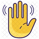 Hello Hand Wave Bye Gesture Icon