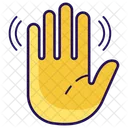 Hello Hand Wave Bye Gesture Icon