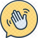 Hello Hand Hi Icon